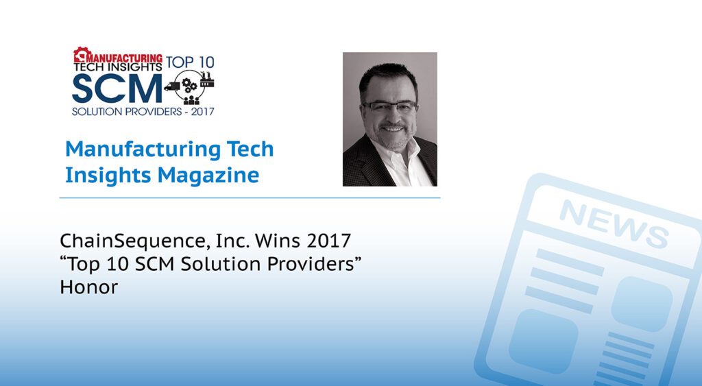 Announcement of Tricenturion Inc. as a top IoT solution provider in 2017.